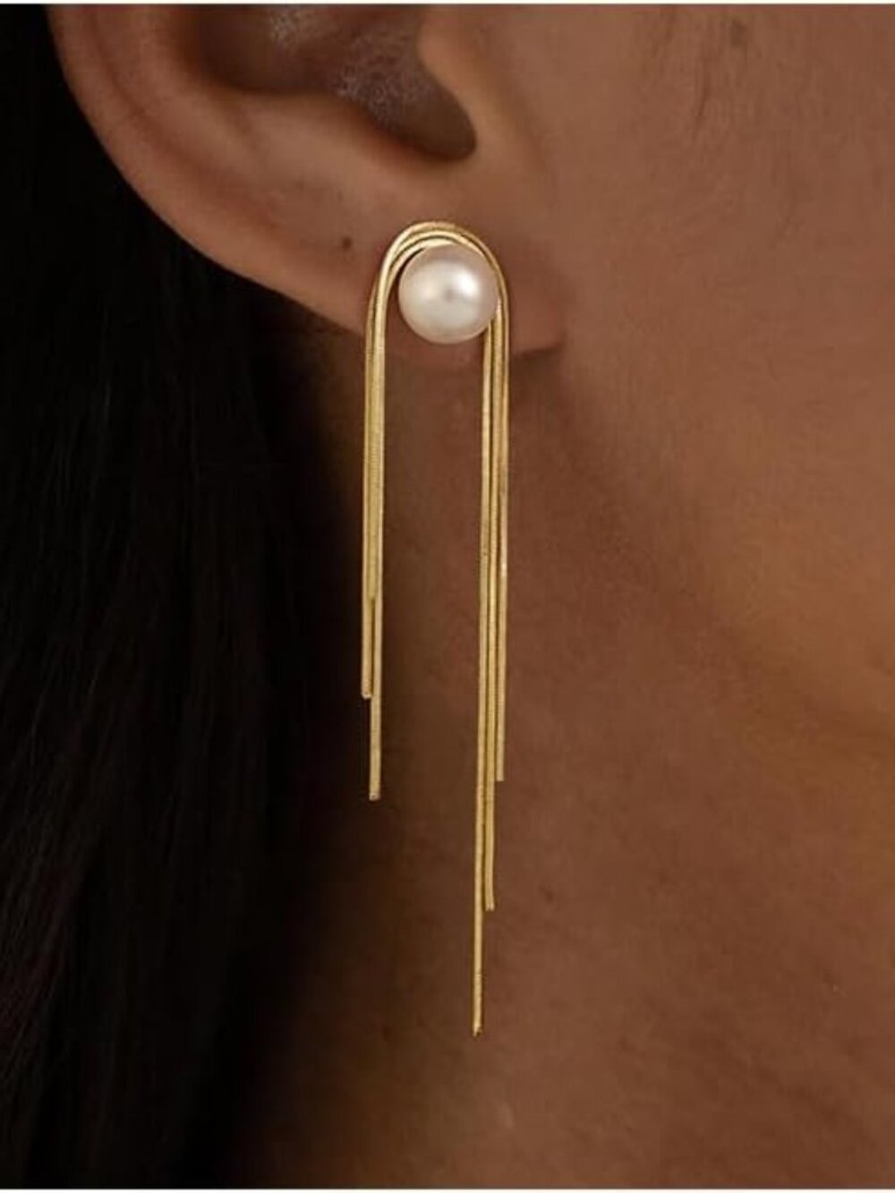 14K Gold Plated Dangle Earrings for Women Dainty Long Tassel Drop Earrings Trend